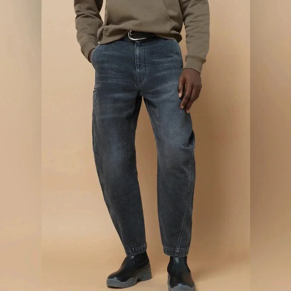 John Elliott NWT Sendai Trouser Barrel Leg Pants in Rodeo Brown Grey Jeans - Picture 6 of 16